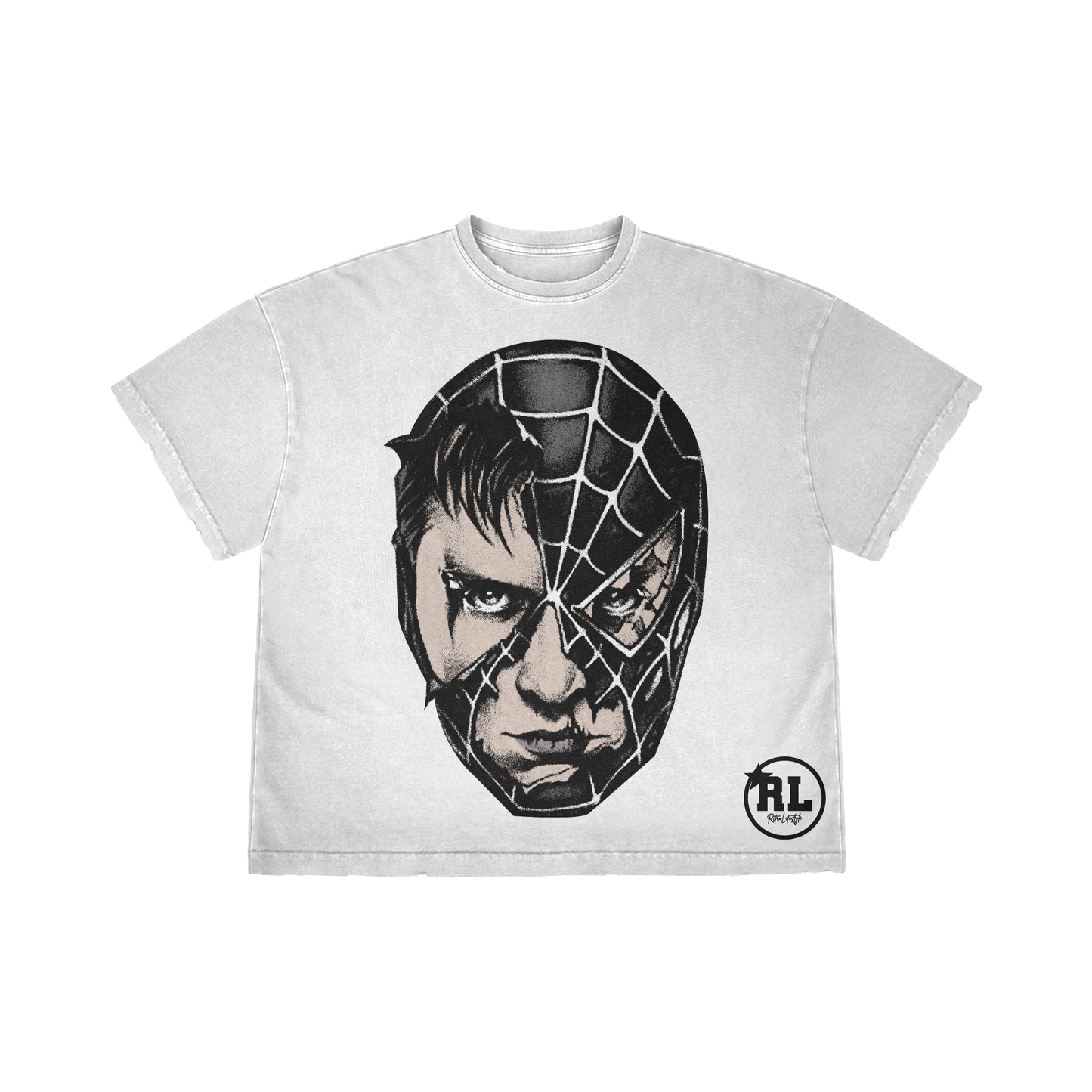 Black Suit Damaged Spidey Tee